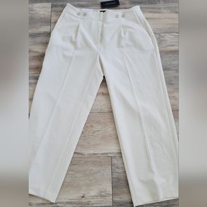 NWT Tommy Hilfiger Crop Pants Size 2 Cream Color Wide Leg